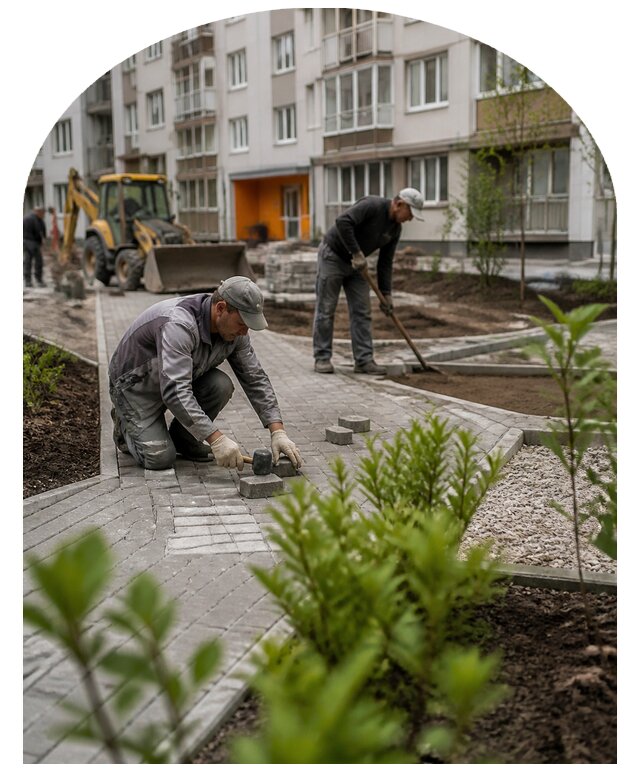 Благоустройство двора многоквартирного дома в Новоуральске